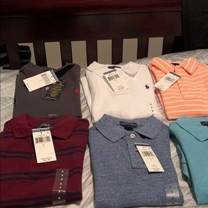 Set of 6 Polo boy short sleeve shirts - all size 5